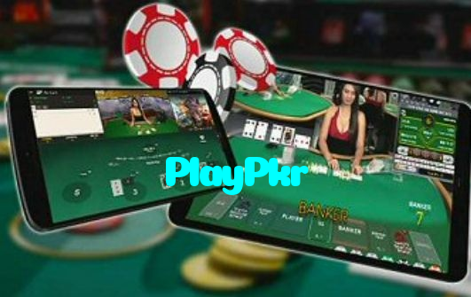 PlayPkr casino presented on mobile device in Pakistan with slots and live games
